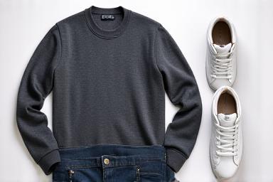 Smart casual menswear including premium knitwear and dark denim